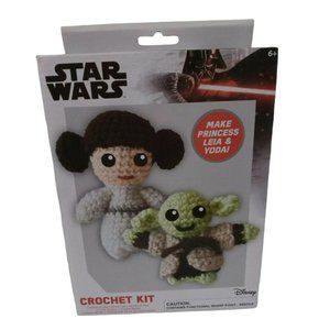 Disney STAR WARS Princess Leia and Yoda CROCHET KIT New Christmas Birthday Gift